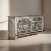 Indian Hand Carved Solid Wood Bar Cabinet D70